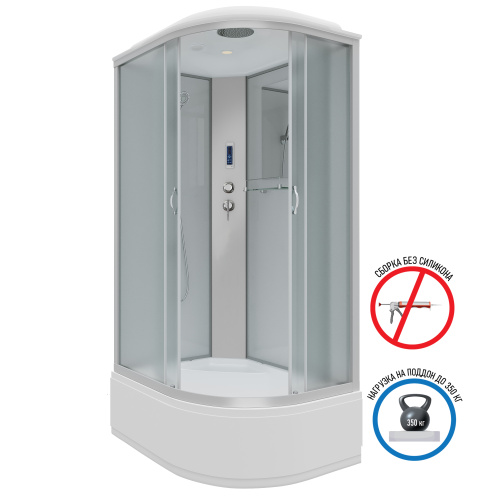 Душевая кабина Niagara Classic 23101424LP 120х80 асимметричная с крышей ориентация левая - фото 2